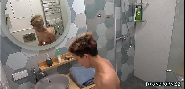  Alex in the shower - voyeur cam